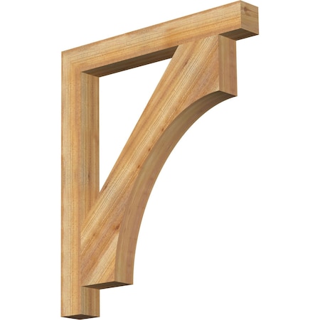 Ekena Millwork Westlake Block Rough Sawn Bracket, Western Red Cedar, 4"W x 34"D x 40"H BKT04X34X40WTL05RWR
